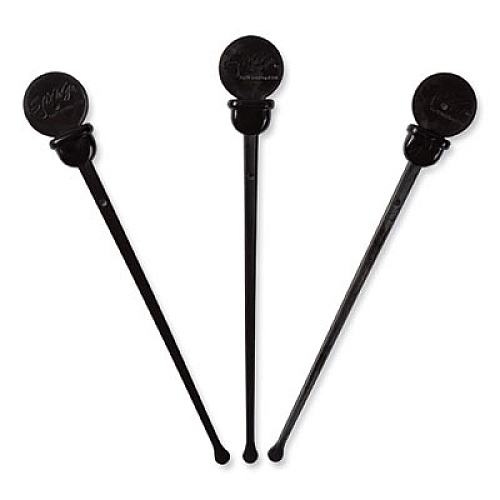 AmerCareRoyal Beverage Plugs, 4.75", Black, 2,000/Carton (STIRSTIXBK)