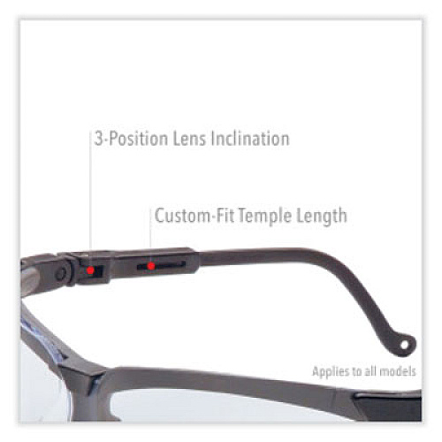 Honeywell Uvex Genesis Safety Eyewear, Black Full Frame, Clear Dual Lens with Hydro-Shield Anti-Fog Coating (S3200HS)