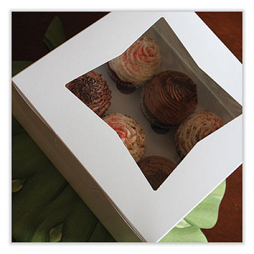 SCT Bakery Boxes, 9 x 9 x 4, White, Paper, 150/Carton (24293)