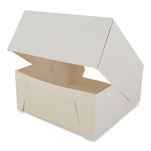 SCT Bakery Boxes, 9 x 9 x 4, White, Paper, 150/Carton (24293)