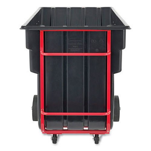 Rubbermaid Commercial 1.5 cu yd BRUTE Rotomolded Tilt Truck, 1,200 lb Capacity, Black (1025BLA)