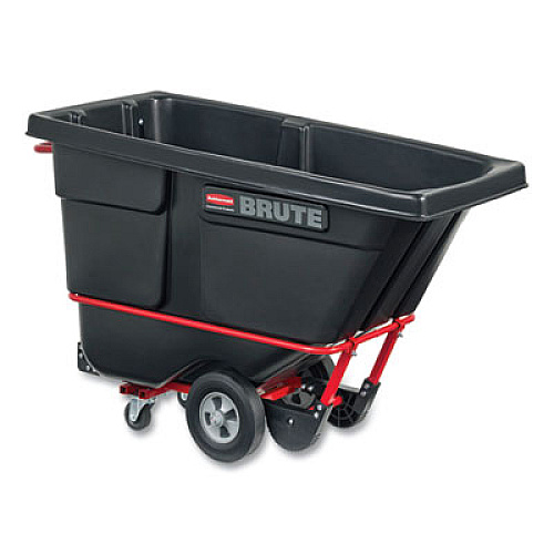 Rubbermaid Commercial 0.5 cu yd BRUTE Rotomolded Tilt Truck, 850 lb Capacity, Black (1305BLA)