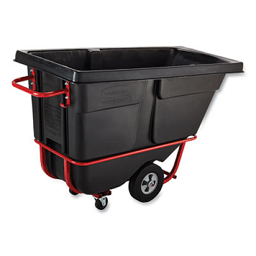 Rubbermaid Commercial 0.5 cu yd BRUTE Rotomolded Tilt Truck, 850 lb Capacity, Black (1305BLA)