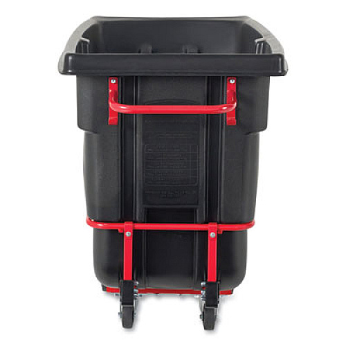 Rubbermaid Commercial 0.5 cu yd BRUTE Rotomolded Tilt Truck, 1,400 lb Capacity, Black (1306BLA)