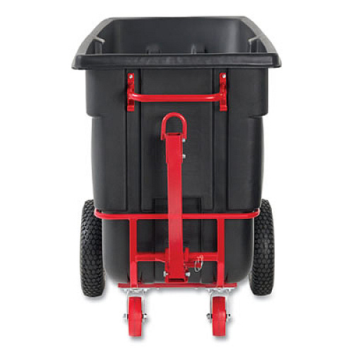 Rubbermaid Commercial 1.5 cu yd BRUTE Rotomolded Towable Tilt Truck, 2,100 lb Capacity, Black (102641BLA)