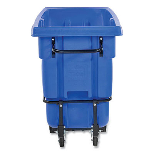 Rubbermaid Commercial BRUTE Rotomolded Recycling Tilt Truck, 101 gal, 850 lb Capacity, Plastic/Steel Frame, Blue (130573BLU)