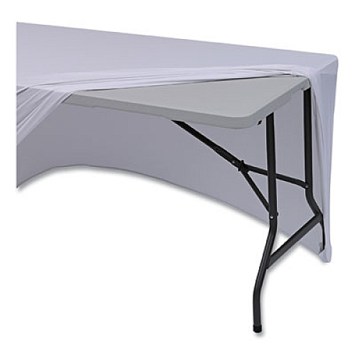 Iceberg iGear Fabric Table Cover, Polyester/Spandex, 30" x 72", White (16523)