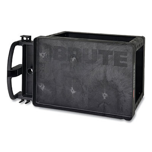Rubbermaid Commercial BRUTE Heavy-Duty Utility Cart with Lipped Shelves, Plastic, 2 Shelves, 750 lb Capacity, 25.25" x 54" x 39.25", Black (454610BLA)