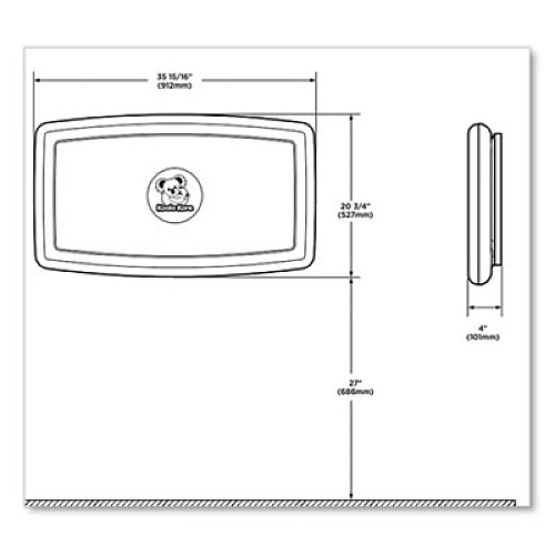 Koala Kare Baby Changing Station, 36.5 x 54.25, Beige (KB30000)