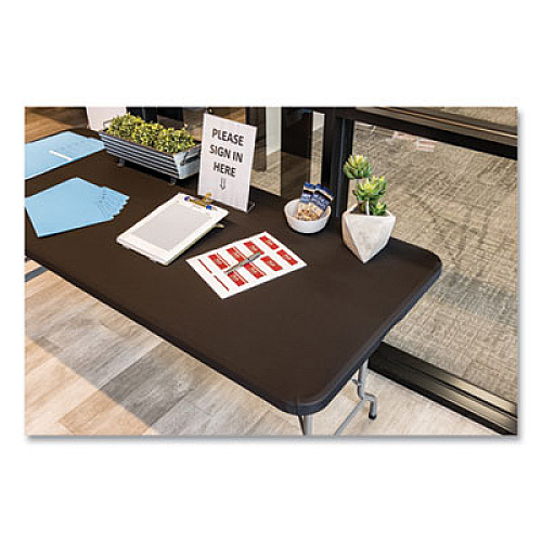 Iceberg iGear Fabric Table Top Cap Cover, Polyester/Spandex, 30" x 72", Black (16621)