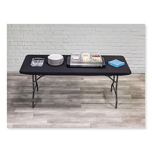 Iceberg iGear Fabric Table Top Cap Cover, Polyester/Spandex, 30" x 72", Black (16621)
