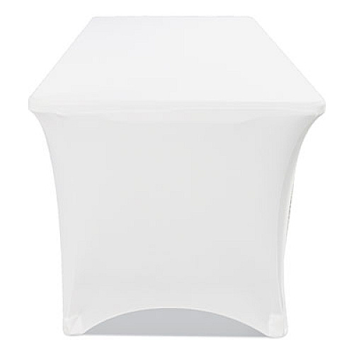 Iceberg iGear Fabric Table Cover, Polyester/Spandex, 30" x 72", White (16523)