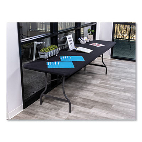 Iceberg iGear Fabric Table Top Cap Cover, Polyester/Spandex, 30" x 96", Black (16631)