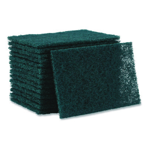 Boardwalk Heavy-Duty Scouring Pad, 6 x 9, Green, 15/Carton (186)