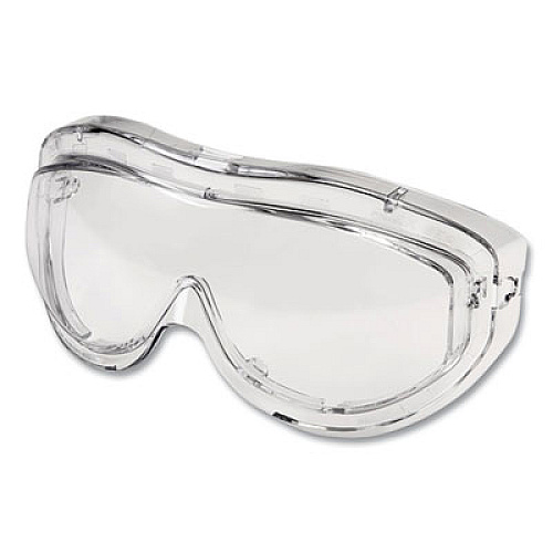 Honeywell Uvex Flex Seal OTG Goggles, Clear HydroShield Anti-Fog/Anti-Scratch Lens, Clear/Navy/Gray Frame (S3400HS)