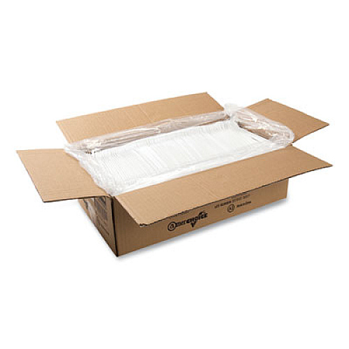 AmerCareRoyal Polypropylene Cutlery, Soda Spoon, Plastic, 7.87", White, 1,000/Carton (P2303W)