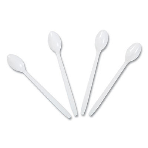 AmerCareRoyal Polypropylene Cutlery, Soda Spoon, Plastic, 7.87", White, 1,000/Carton (P2303W)