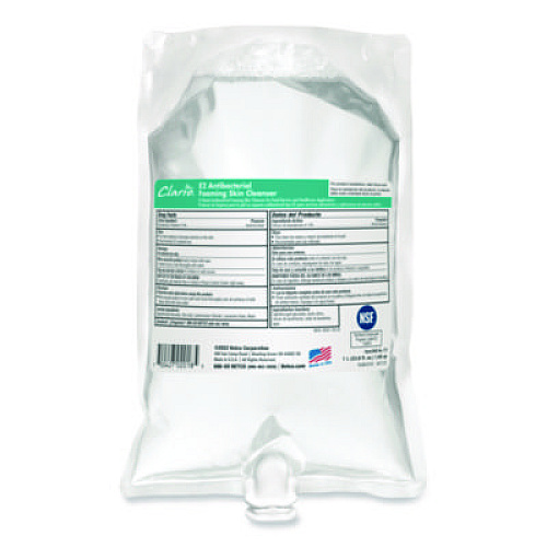 Betco E2 Antibacterial Foaming Skin Cleanser Refill, Fragrance-Free, 1,000 mL, 6/Carton (7172900)