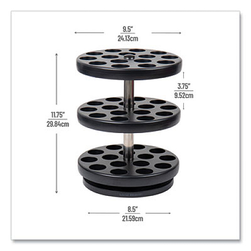 Mind Reader Anchor Collection 3-Tier Single Serve Pod Carousel Countertop Organizer, 9.5 x 9.5 x 11.75, Black (PODSUS45BLK)