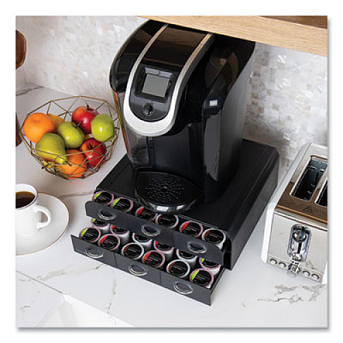 Mind Reader 2-Tier 6-Drawer Single Serve Coffee Pod Drawer, 14 x 12.25 x 4.75, Black (TRY6PCBLK)