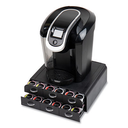 Mind Reader 2-Tier 6-Drawer Single Serve Coffee Pod Drawer, 14 x 12.25 x 4.75, Black (TRY6PCBLK)