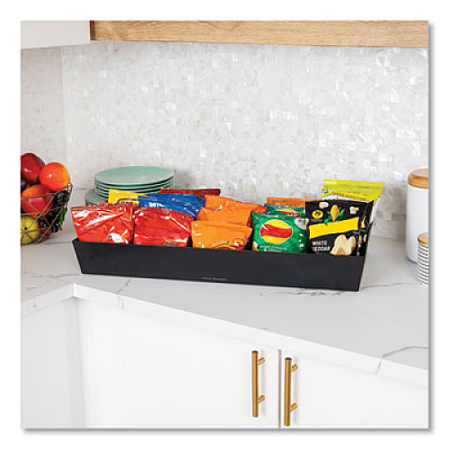Mind Reader Anchor Collection 5-Compartment Snack Organizer, 12 x 24 x 3.25, Black (SNACKORGTBLK)