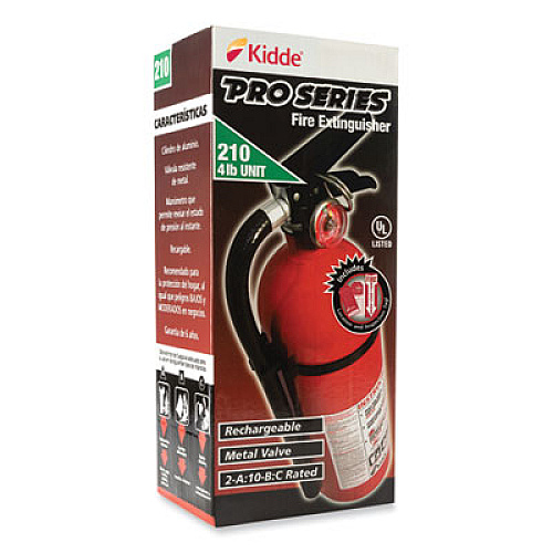 Kidde Pro 210 Fire Extinguisher, 2-A:10-B:C (21033044)