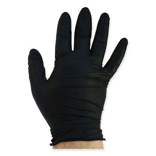 Safety Zone ProGuard Powder Free Nitrile Gloves, Powder-Free, Large, 3.5 mil Thick, 9.65" Long, Black, 100/Box, 10 Boxes/Carton (GNPRLGBK)