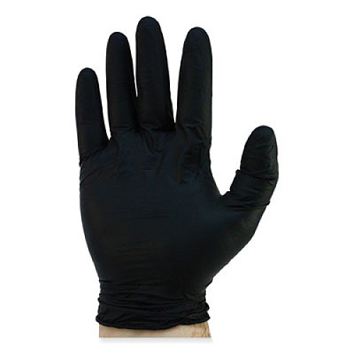 Safety Zone ProGuard Powder Free Nitrile Gloves, Powder-Free, Large, 3.5 mil Thick, 9.65" Long, Black, 100/Box, 10 Boxes/Carton (GNPRLGBK)
