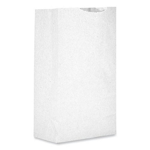 Ross & Wallace Paper Products Grocery Paper Bags, 2# Size, 30# Basis Weight, 4.13" x 2.63" x 7.88", White, 500/Bundle (GW2500)