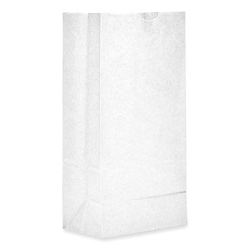 Ross & Wallace Paper Products Grocery Paper Bags, 8# Size, 35# Basis Weight, 6" x 3.88" x 12.5", White, 500/Bundle (GW8500)