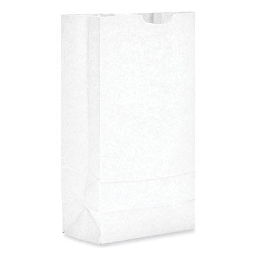 Ross & Wallace Paper Products Grocery Paper Bags, 10# Size, 35# Basis Weight, 7" x 4.38" x 13.75", White, 500/Bundle (GW10500)