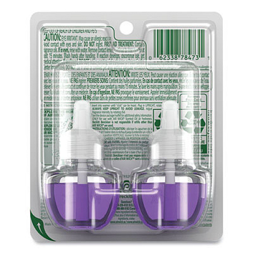 Air Wick Scented Oil Refill, Lavender and Chamomile, 0.67 oz, 2/Pack, 6 Packs/Carton (78473CT)