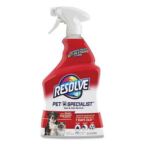 RESOLVE Pet Specialist Stain and Odor Remover, Citrus, 32 oz Trigger Spray Bottle, 12/Carton (99850CT)