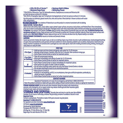 LYSOL Brand Mold and Mildew Remover with Bleach, Ready to Use, 32 oz Spray Bottle (78915EA)