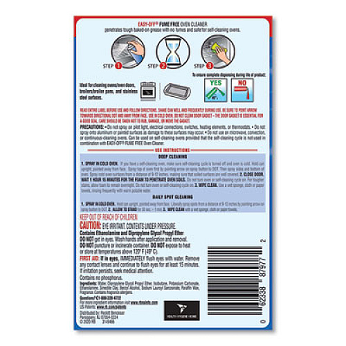 EASY-OFF Fume-Free Oven Cleaner, Lemon Scent, 14.5 oz Aerosol Spray (87977)