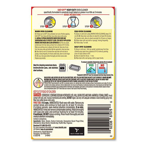 EASY-OFF Heavy Duty Oven Cleaner, Fresh Scent, Foam, 14.5 oz Aerosol Spray, 12/Carton (87979CT)