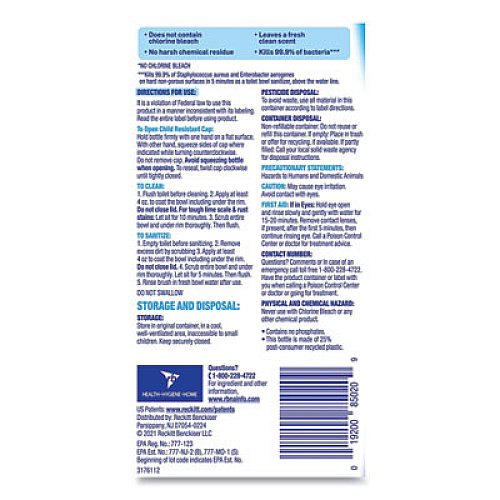 LYSOL Brand Toilet Bowl Cleaner with Hydrogen Peroxide, Ocean Fresh Scent, 24 oz, 9/Carton (98011)
