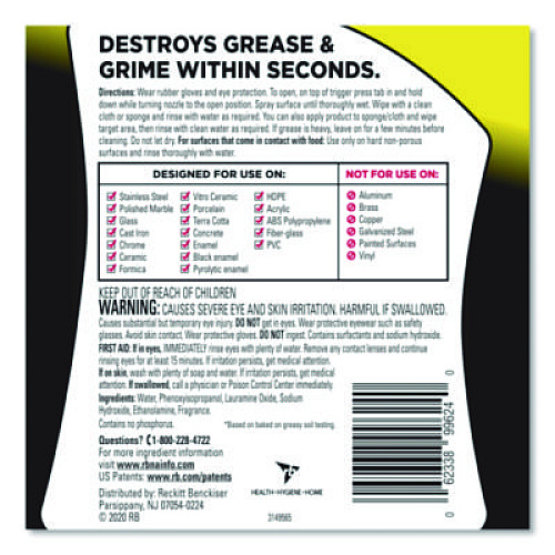 EASY-OFF Heavy Duty Cleaner Degreaser, 32 oz Spray Bottle, 6/Carton (99624)