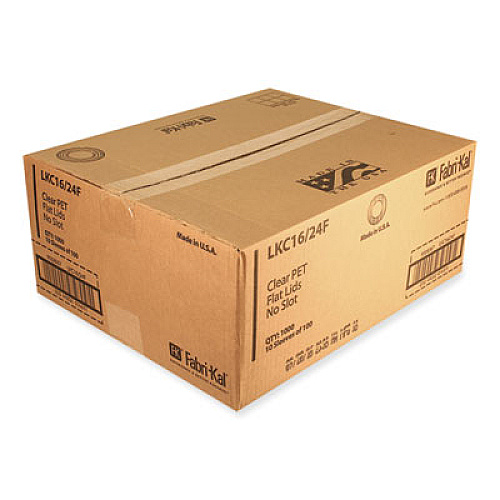 Fabri-Kal Greenware Cold Drink Lids, Fits 16 oz to 24 oz Cold Cups, Plastic, Clear, 1,000/Carton (LKC1624F)
