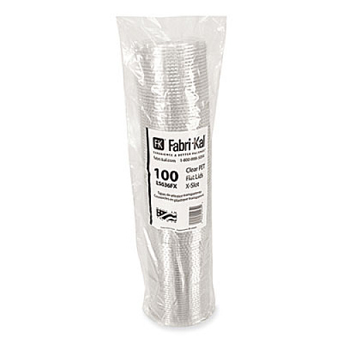 Fabri-Kal Greenware Cold Drink Lids, X-Slot, Fits 12 oz to 20 oz Cold Cup, Plastic, Clear, 1,000/Carton (LS636FX)
