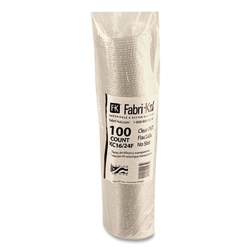 Fabri-Kal Greenware Cold Drink Lids, Fits 16 oz to 24 oz Cold Cups, Plastic, Clear, 1,000/Carton (LKC1624F)