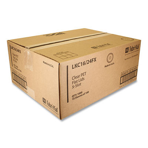 Fabri-Kal Greenware Cold Drink Lids, X-Slot, Fits 16 oz to 24 oz Cold Cups, Plastic, Clear, 1,000/Carton (LKC1624FX)