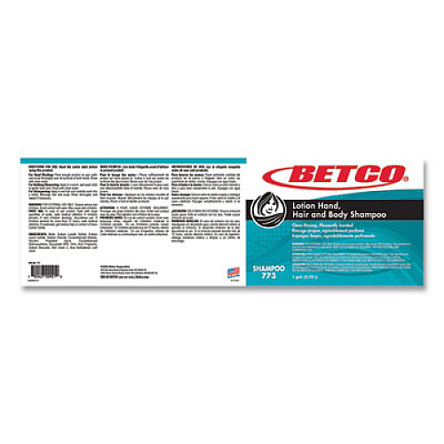 Betco Lotion Hand, Hair and Body Shampoo, Fresh Scent, 1 gal, 4/Carton (7730400)