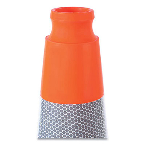 Tatco Traffic Cone, 11.5 x 11.5 x 28, Orange/Silver/Black (35500)