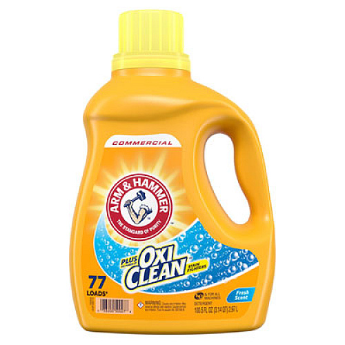 Arm & Hammer OxiClean Concentrated Liquid Laundry Detergent, Fresh, 100.5 oz Bottle, 4/Carton (3320050027)