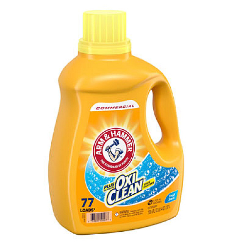 Arm & Hammer OxiClean Concentrated Liquid Laundry Detergent, Fresh, 100.5 oz Bottle, 4/Carton (3320050027)