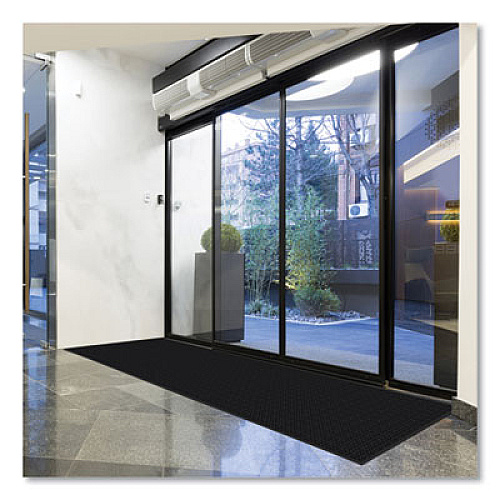Apache Mills Absorba Select Entry Mat, Rectangular, Pepper/Black Crush-Resistant Needle-Punched Surface, 36" x 10 ft (032023)