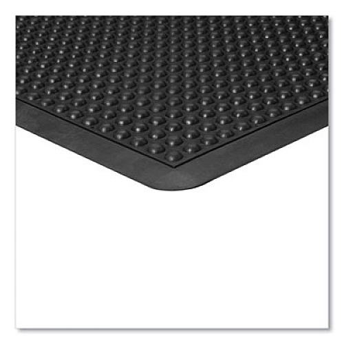 Apache Mills Bubble Flex Anti-Fatigue Mat, Rectangular, Black Crush-Resistant Non-Slip Surface, 24" x 36" (042023)