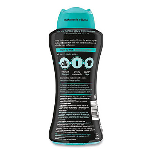 Downy Unstopables In-Wash Scent Booster Beads, Fresh Scent, 24 oz Pour Bottle, 4/Carton (08726)